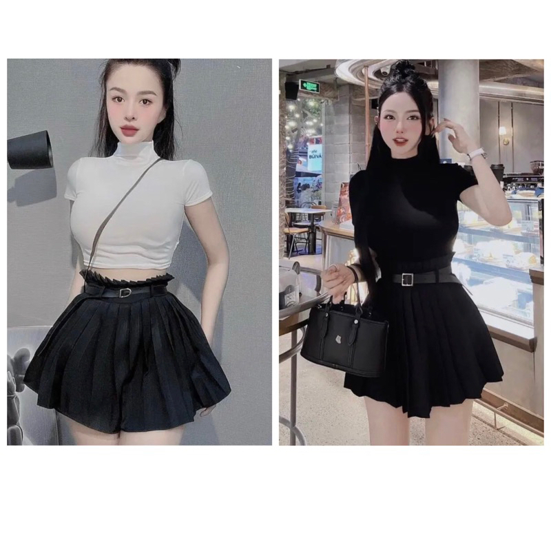 SET ÁO KÈM CHÂN VÁY TẶNG THẮT LƯNG 3 món
