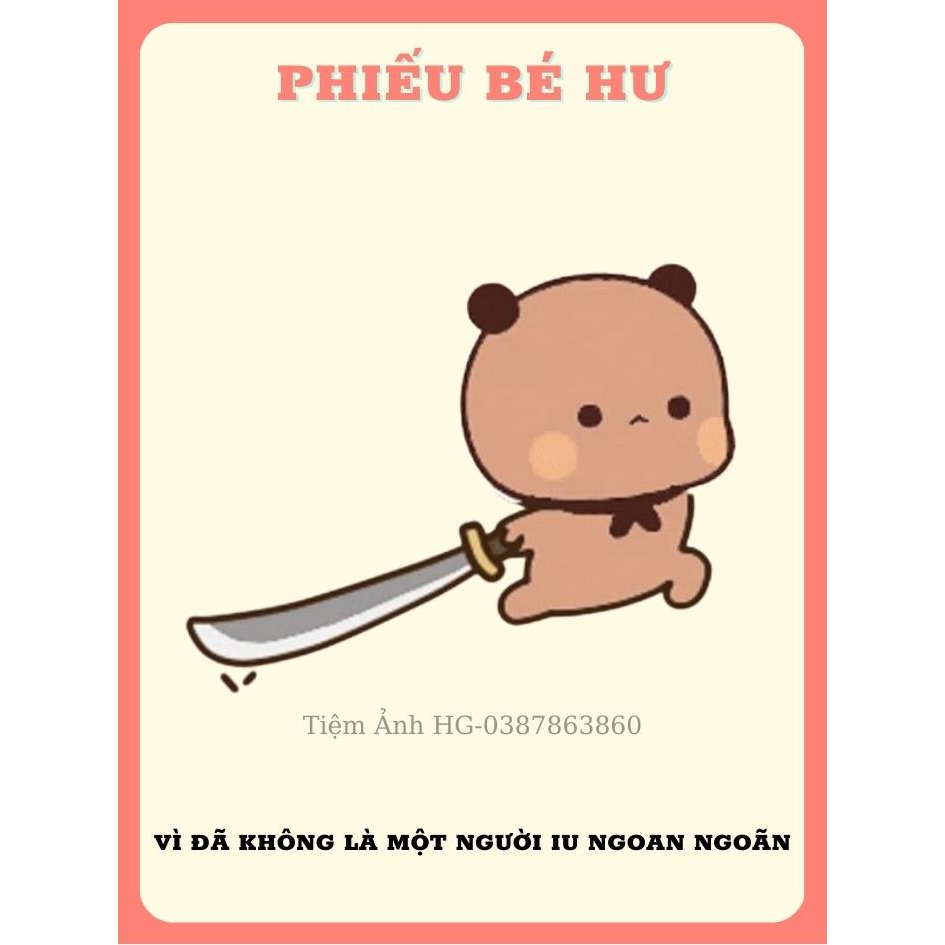 Set 5 Phiếu Bé Hư Đáng Yêu Dành Tặng Người Yêu