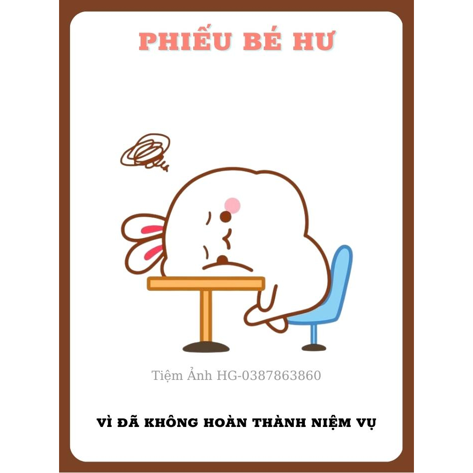 Set 5 Phiếu Bé Hư Đáng Yêu Dành Tặng Người Yêu