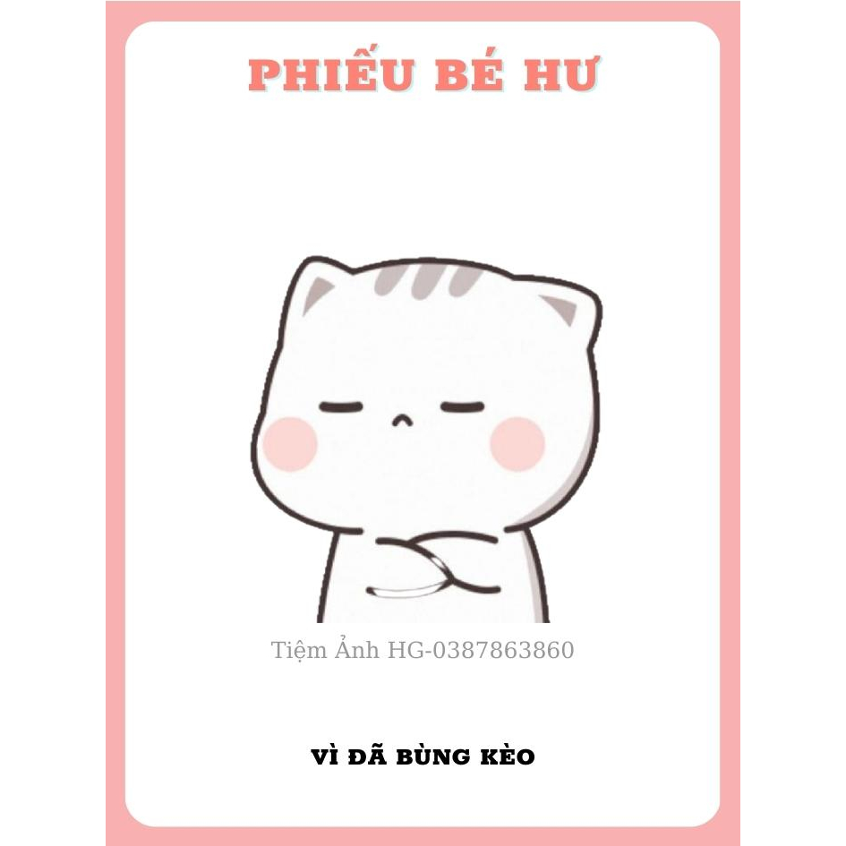 Set 5 Phiếu Bé Hư Đáng Yêu Dành Tặng Người Yêu