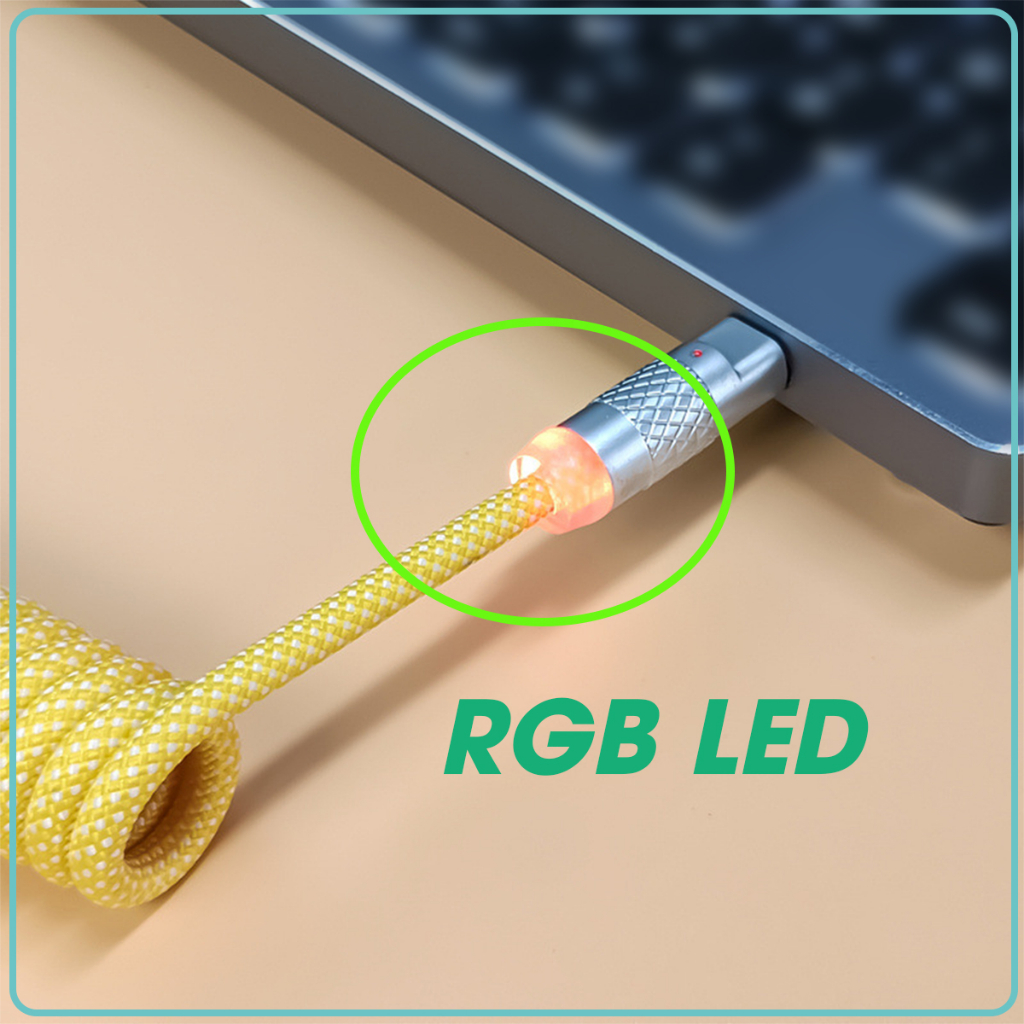 Dây Cáp Bàn Phím Cơ, Cáp Lò xo, Loại Type C, Customize | BigBuy360 - bigbuy360.vn
