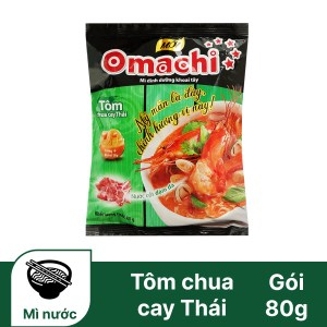 Mì khoai tây Omachi tôm chua cay Thái 80g Thùng 30 gói