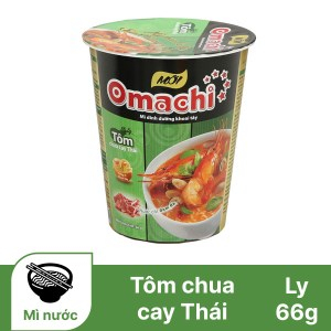 Thùng 24 ly mì khoai tây Omachi tôm chua cay Thái 66g