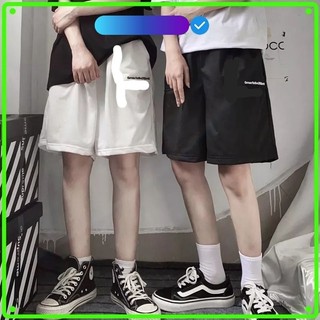 Quần sooc nam nữ mặc nhà, quần đùi unisex ống rộng màu đen có big size đến 100kg