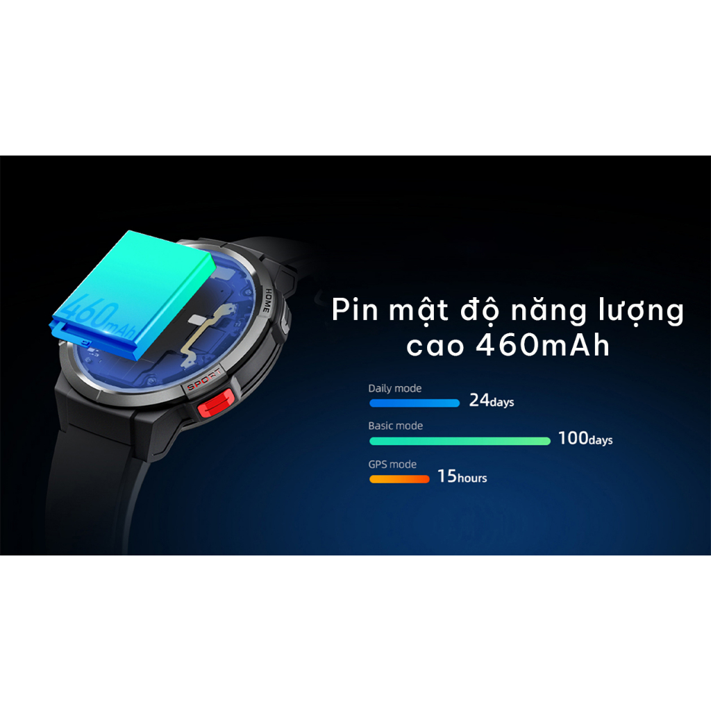 Đồng Hồ Thông Minh Mibro GS Chính Hãng - Pin 24 Ngày - Định Vị GPS - Màn hình Amoled HD
