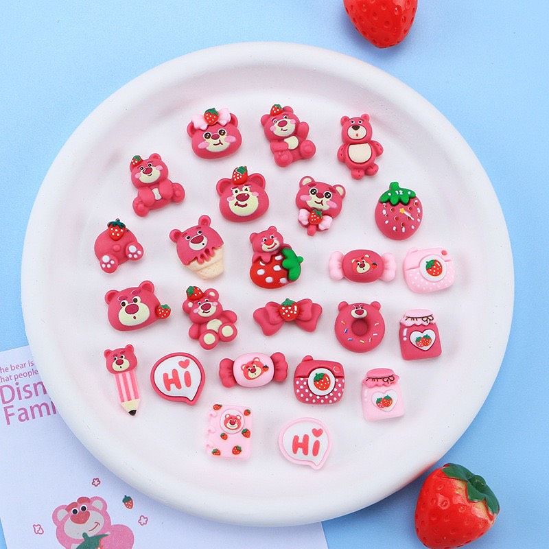 Combo 10-20 Charm Gấu Dâu Lotso Nhiều Hình