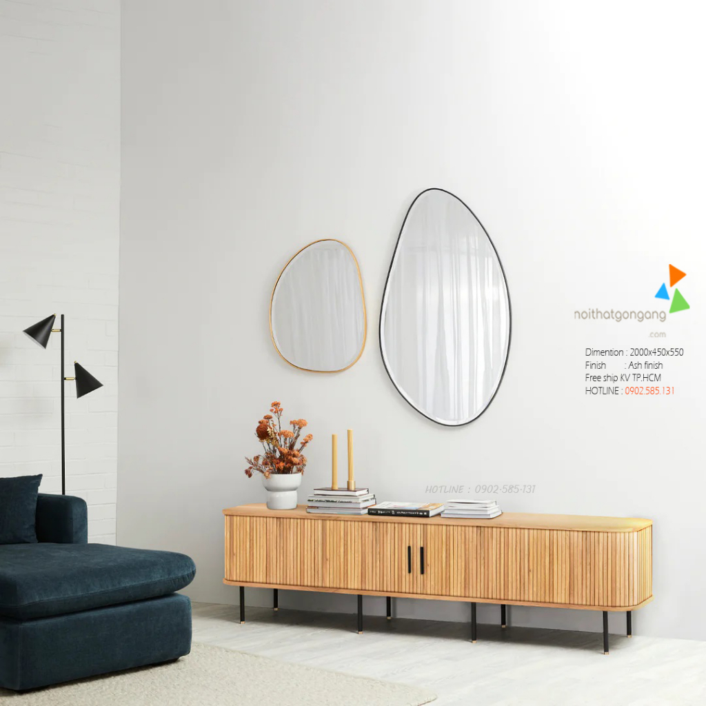 Tủ Tivi IPAN Cửa Lùa Gỗ Tần Bì Phong cách Châu Âu