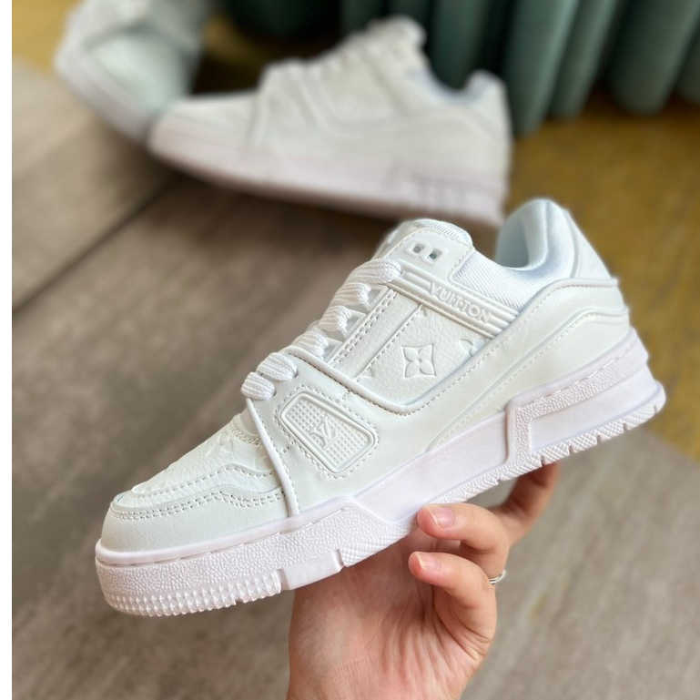Giày Louis Vuitton Trắng, Giày LV Louis Vuitton White Nam Nữ Hàng Cao Cấp Full Box Bill | BigBuy360 - bigbuy360.vn
