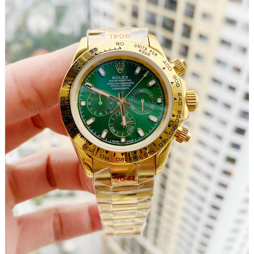 Đồng hồ Nam Rolex cơ automatic Oyster Yacht Master cổ điển mạnh mẽ nam tính dây kim loai 40mm vỏ vàng