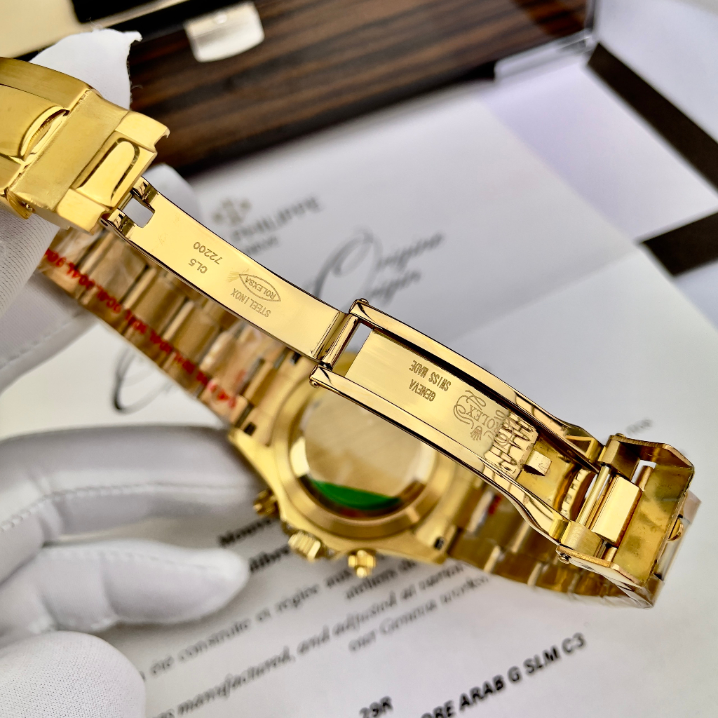 Đồng hồ Nam Rolex cơ automatic Oyster Yacht Master cổ điển mạnh mẽ nam tính dây kim loai 40mm vỏ vàng