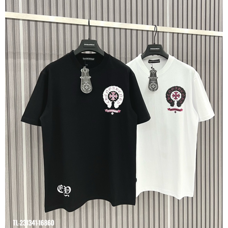Áo Thun Unisex Chr.om.e Heart - Chất Cotton 100% - Đầy Đủ Tem Tag