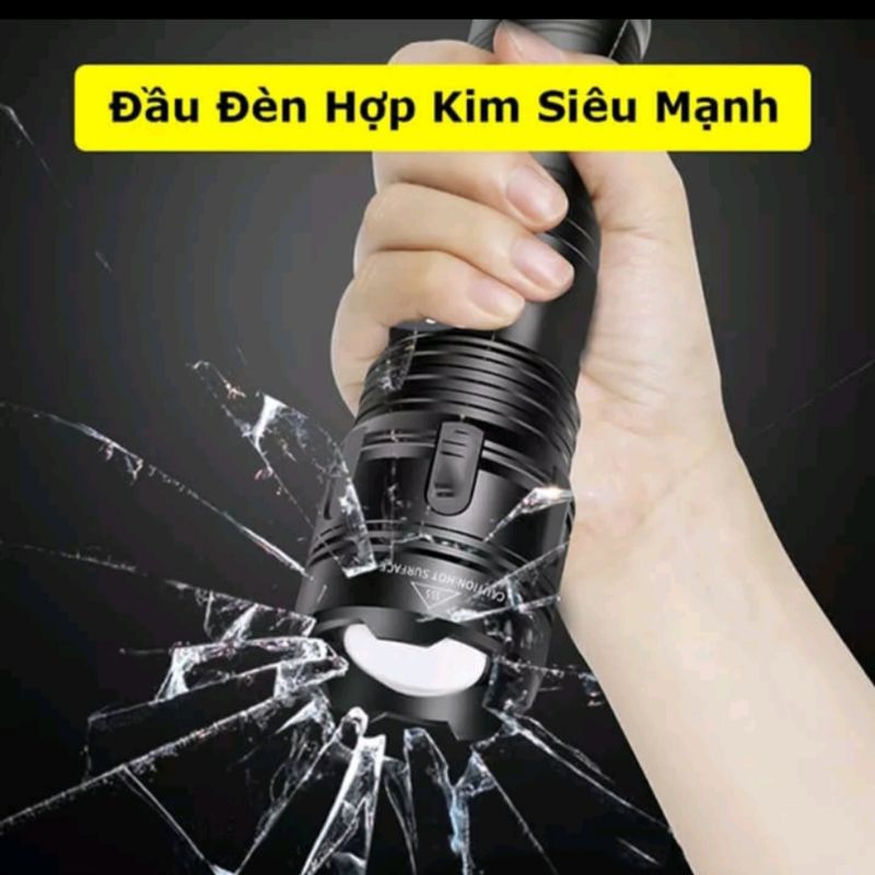 Đèn pin siêu sáng A76 chiếu xa 500m 🥰FREE SHIP🥰có Zoom xa gần, chống nước IPX4, pin trâu chip COB Led tâm tròn 7 chế độ | BigBuy360 - bigbuy360.vn