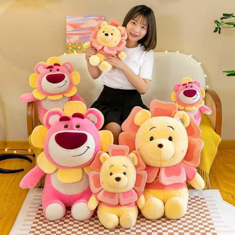 Gấu dâu lotso mặt hoa, gấu dâu lotso có mùi thơm dâu