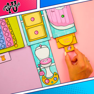 Đồ chơi ngôi nhà búp bê giấy cắt thủ công diy - mẫu 15