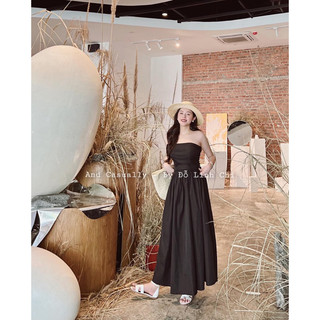 And Casually / Váy quây trơn xếp li ngực ( khoá sau )