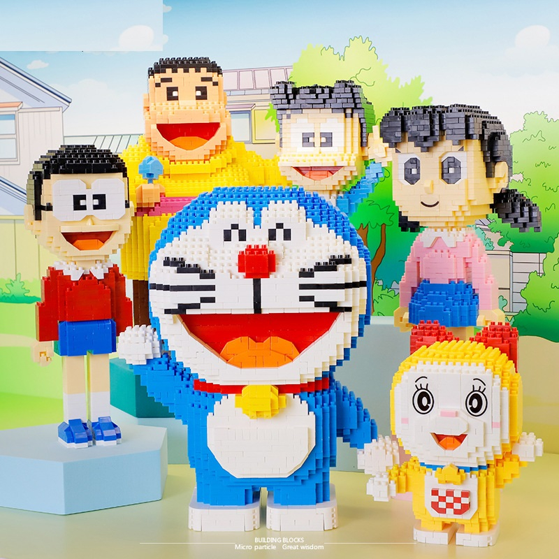 Đồ Chơi Lắp Ráp LEGO Doraemon, Nobita, Doremi, Shizuka, Suneo, Jaian, anime Doraemon