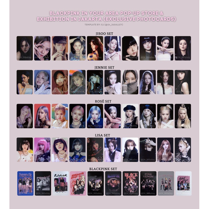 [Off] Card ảnh thẻ Jennie Lisa Jisoo Rosé Fflimty Jakarta random nhóm nhạc Blackpink chính hãng