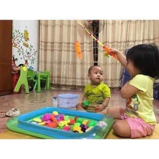 Bộ Đồ Chơi Câu Cá Cho Bé Kèm Bể Phao