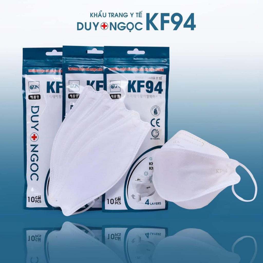 [SET 10 CÁI] Khẩu Trang KF94 4D Gấu Bông City Duy Ngọc - Chống tia uv, nắng, kháng khuẩn (5D 6D Mask Sen Vàng Y Tế Cá)