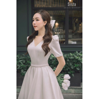 Váy cưới đi bàn suông cao cấp