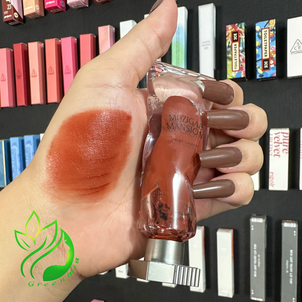 Son Muzigae Mansion Objet Liquid 010 Undone Màu Đỏ Nâu Son Hữu Cơ Thuần Chay
