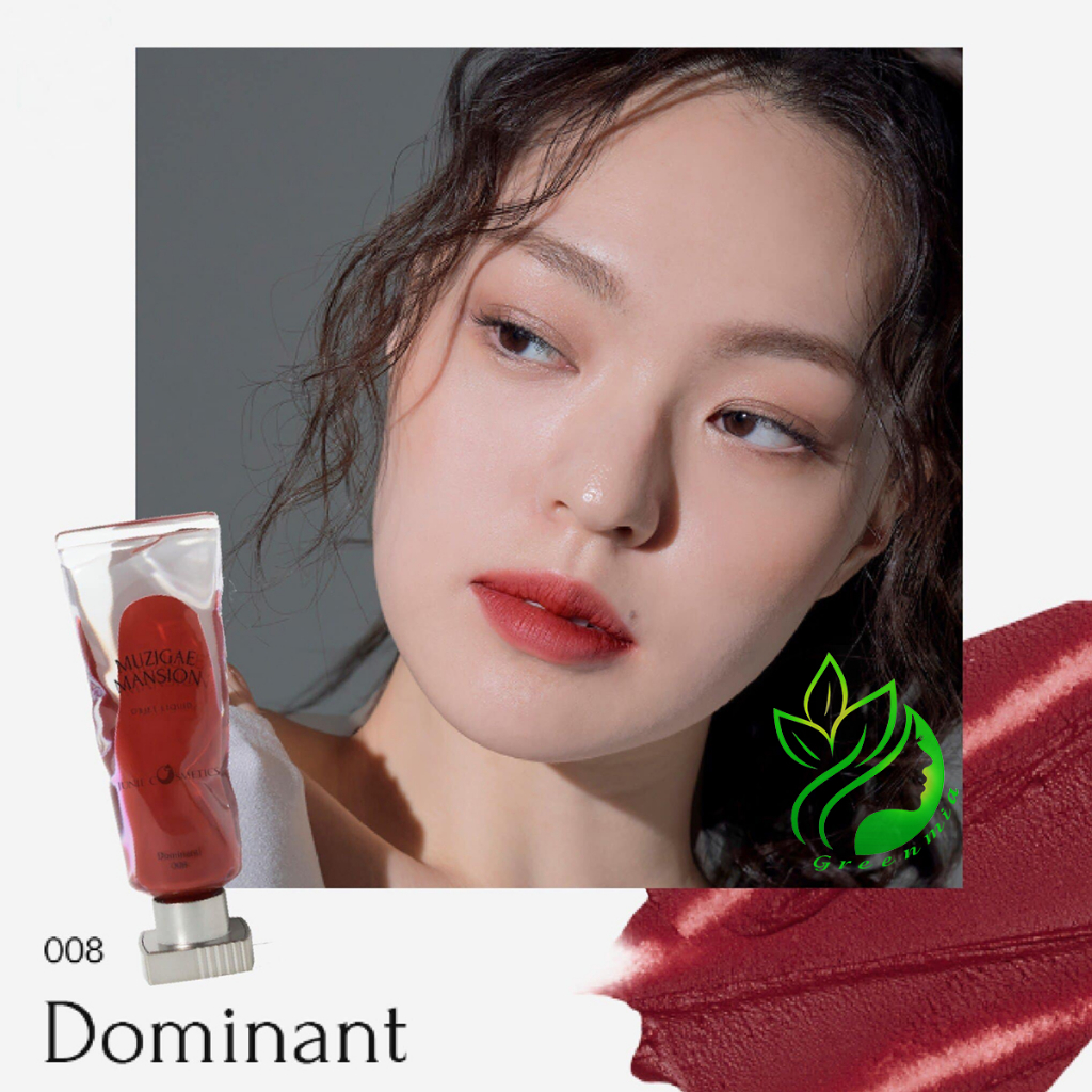 Son Muzigae Mansion Objet Liquid 008 Dominant Màu Đỏ Lạnh Son Hữu Cơ Thuần Chay