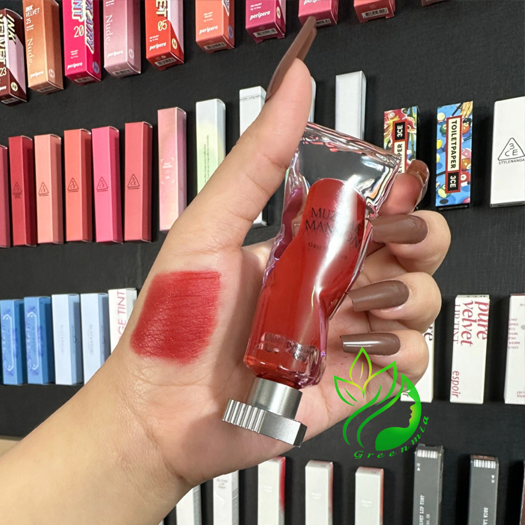 Son Muzigae Mansion Objet Liquid 008 Dominant Màu Đỏ Lạnh Son Hữu Cơ Thuần Chay