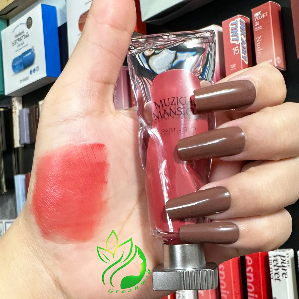 Son Muzigae Mansion Objet Liquid 005 Stunning Hồng Đào Son Hữu Cơ Thuần Chay