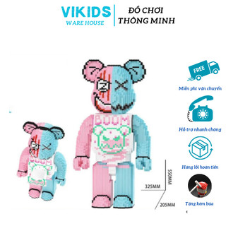 Mô hình lắp ráp 3d gấu 55cm hãng xinz bộ đồ chơi lắp ráp gấu boom 14315pcs - vikids