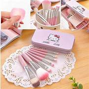 Bộ cọ trang điểm 7 cây kitty hộp thiếc