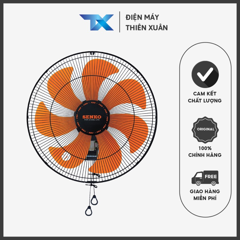 Quạt điện treo tường Senko TC1622 65W gió mát, chạy êm, siêu bền hàng chính hãng