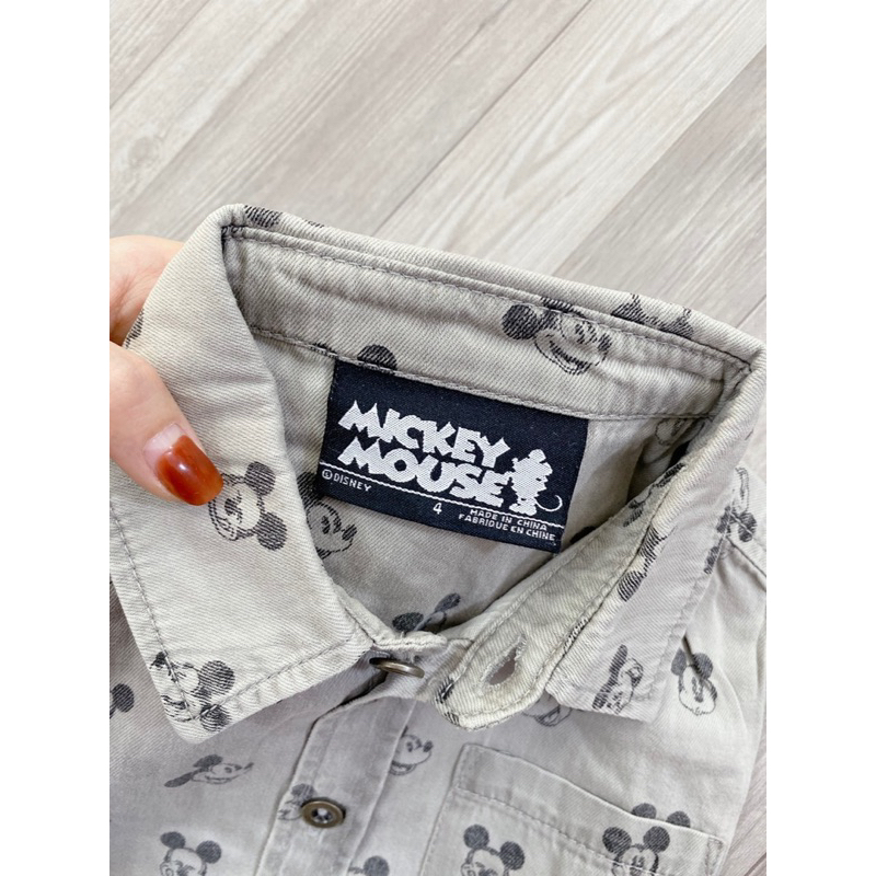 Áo sơ mi Mickey cộc tay dư xịn