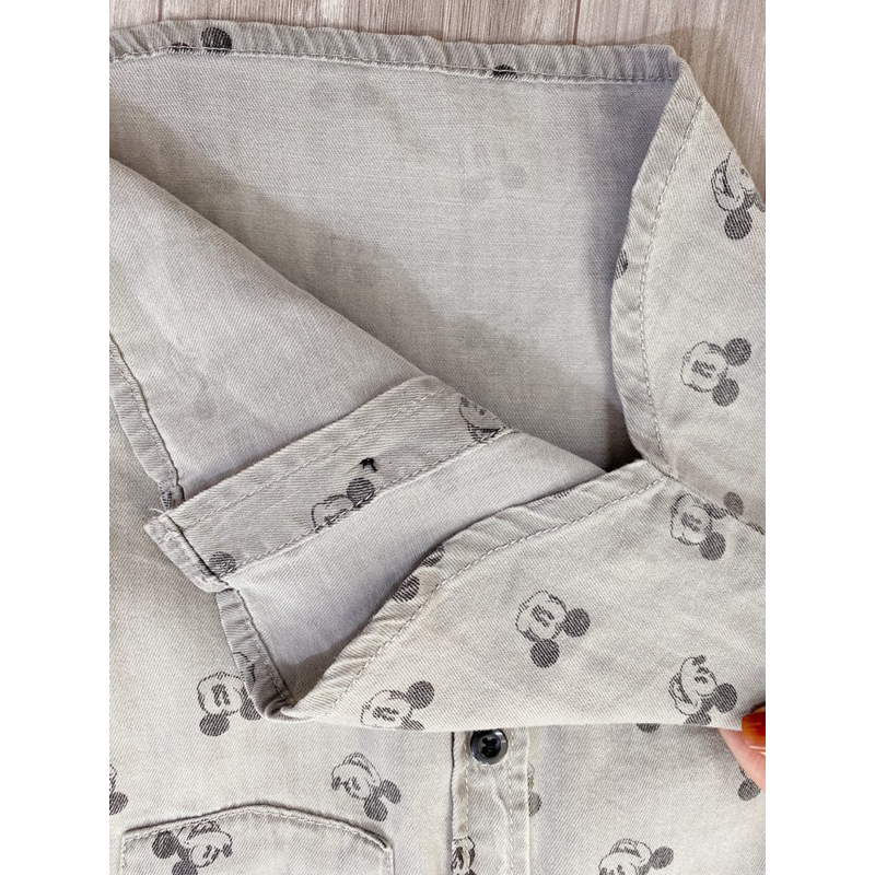 Áo sơ mi Mickey cộc tay dư xịn