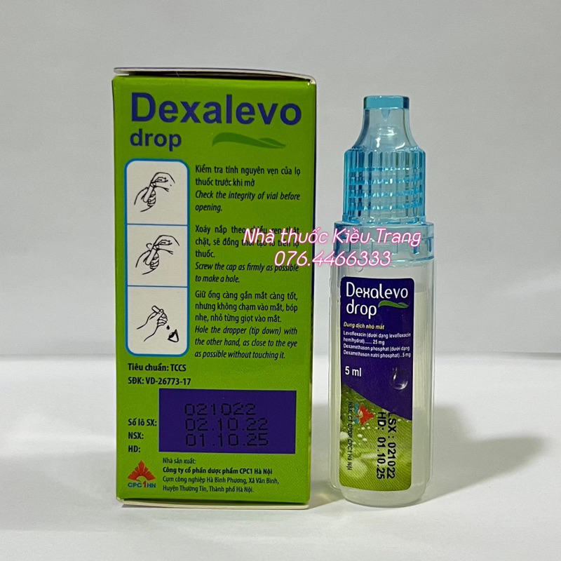 Dexalevo, dung dịch nhỏ mắt hỗ trợ giảm viêm, ngứa mắt