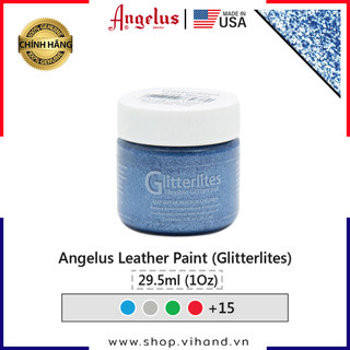 Màu ánh kim vẽ da, vải Angelus Leather Paint (Glitterlites) – 29.5ml (1Oz)