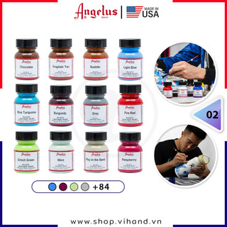 BẢNG 2 - Màu acrylic vẽ da, vải Angelus Leather Paint (Standard) - 29.5ml (1Oz)