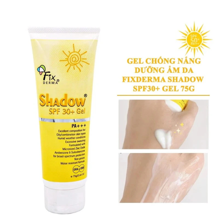 GEL CHỐNG NẮNG DA MẶT FIXDERMA SHADOW SPF 30+ 75G