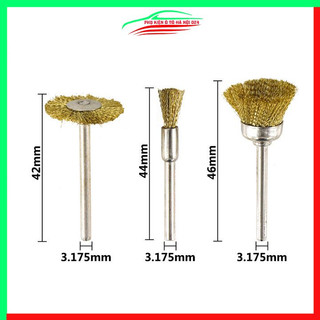 Chổi đánh gỉ trục 3mm sợi đồng (chổi chụm)