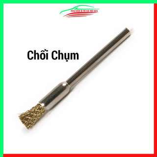 Chổi đánh gỉ trục 3mm sợi đồng (chổi chụm)
