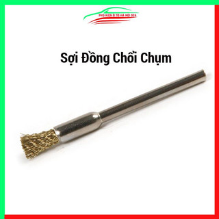 Chổi đánh gỉ trục 3mm sợi đồng (chổi chụm)