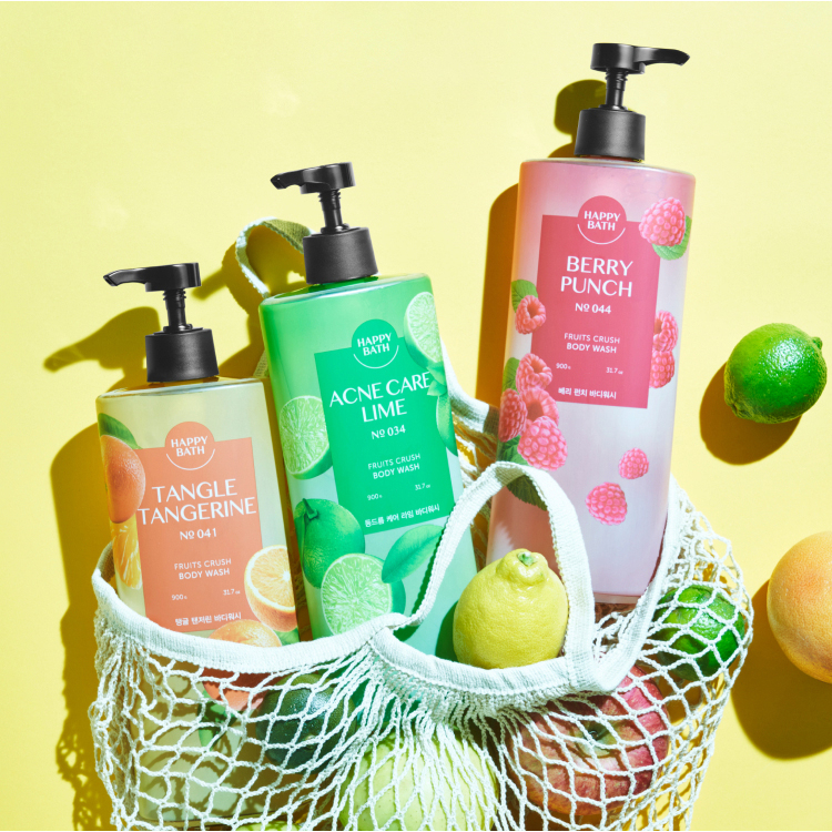 Sữa tắm Happy bath natural body wash nhiều hương, chiết xuất thiên nhiên 900G NPP Tido88