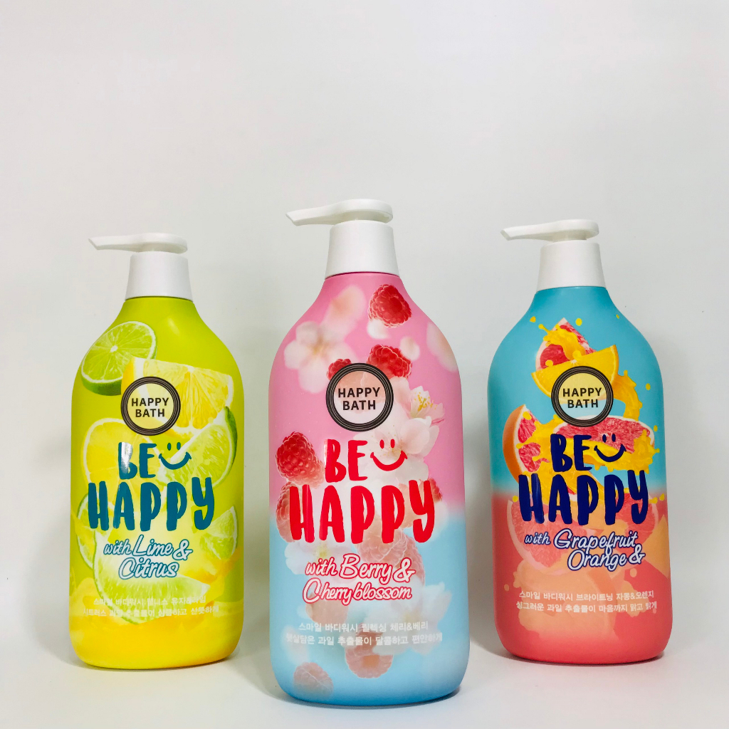 Sữa tắm Happy bath natural body wash nhiều hương, chiết xuất thiên nhiên 900G NPP Tido88