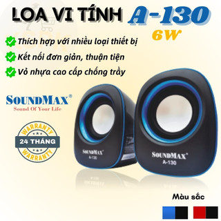 Cặp loa vi tính nhỏ gọn, dễ dàng kết nối với pc/ laptop soundmax a130 | a-130