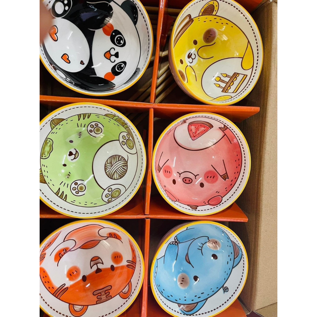 Bộ 6 chén bát thổ cẩm siêu rẻ