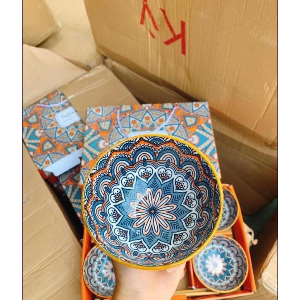 Bộ 6 chén bát thổ cẩm siêu rẻ