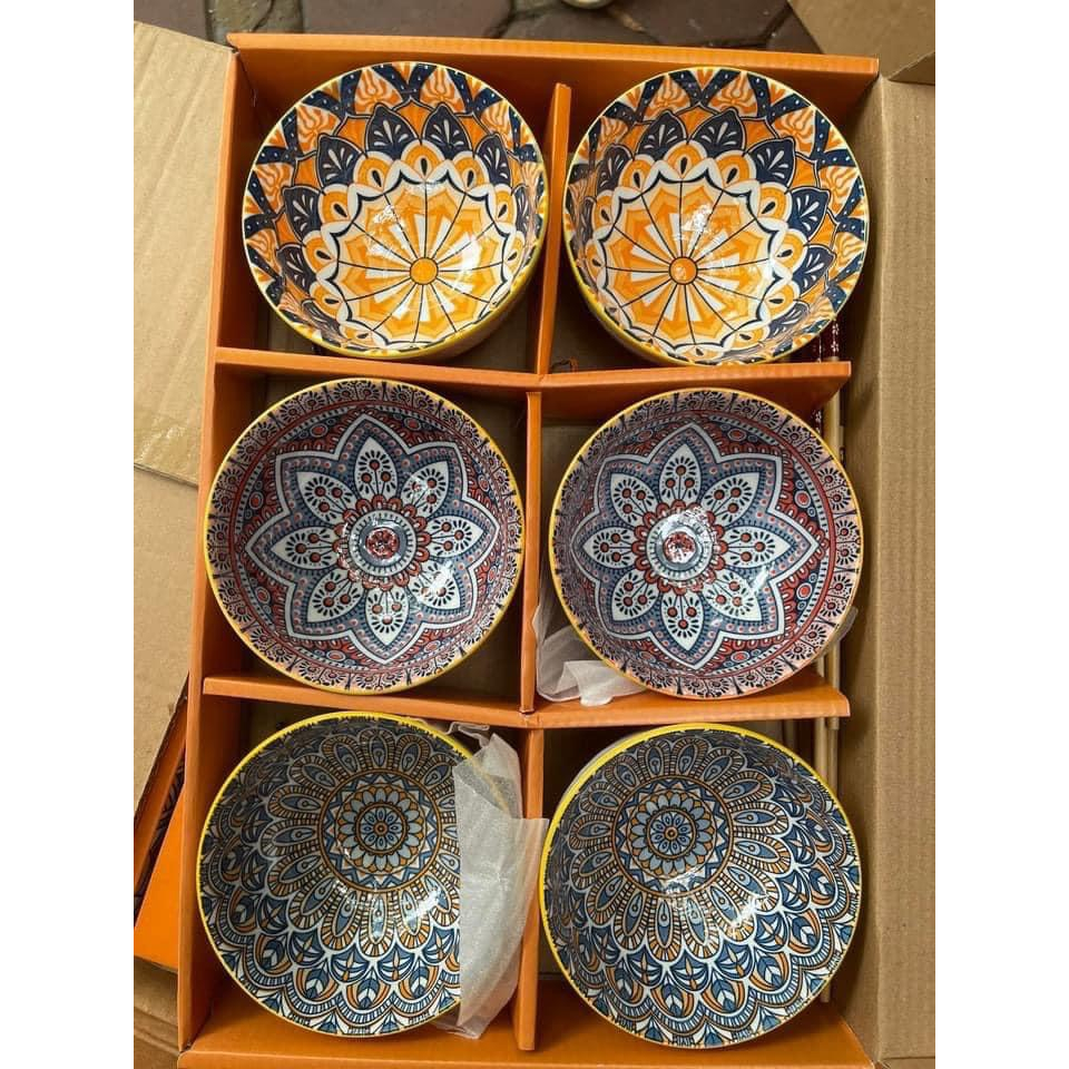 Bộ 6 chén bát thổ cẩm siêu rẻ