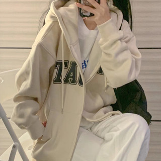Áo khoác nữ form rộng, áo khoác ngoài hoodie nữ nỉ bông bóng chày form rộng màu đen học sinh hàn quốc ulzzang