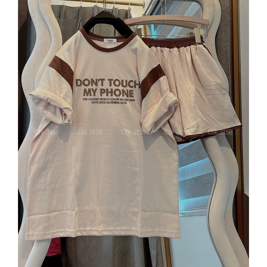Ảnh Thật Set Bộ 77 Chất Đẹp 3158 Cotton Khô Form To Unisex Nam Nữ - Bộ Đùi Quần Short Áo Thun Freesize