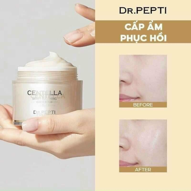 Kem Dưỡng Ẩm Rau Má Dr.Pepti+ Centella Moist Soothing Gel Cream