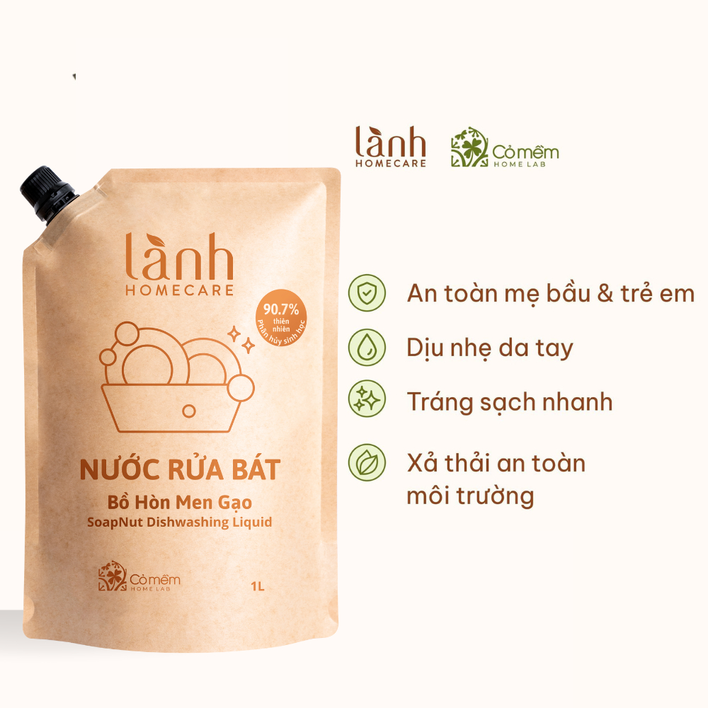 [MUA 2 TẶNG 1] Combo 2 Túi Nước Lau Nhà Lau Bếp Rửa Tay Rửa Bát Lành HomeCare Chăm Sóc Nhà Cửa Cỏ Mềm 1 Lít